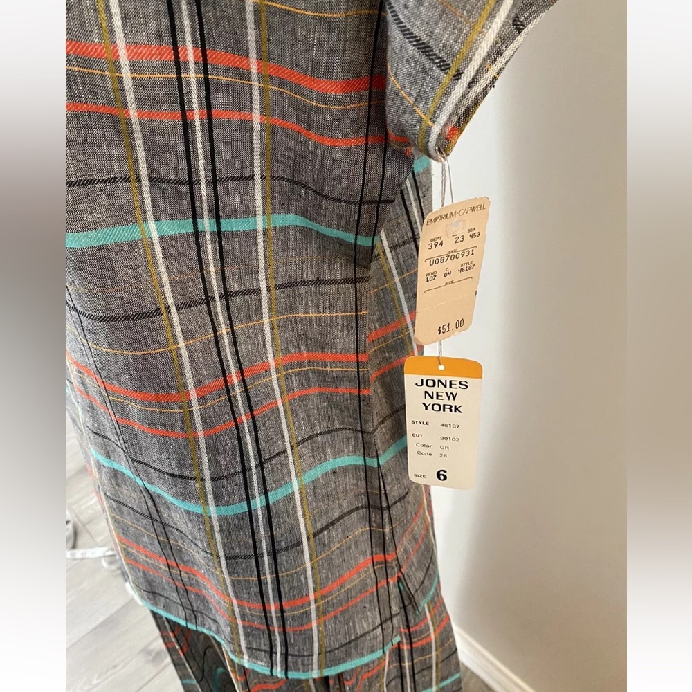 Jones New York Vintage NWT 80s/90s 2-Piece Set Size S Boho Mod Hippie Rare - Picture 4 of 16